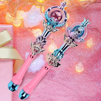 41cm Fantezie pentru Copii Princess Magic Wand Jucărie Intermitent Muzica Zana Bagheta Luminoasă Zana Bagheta Fata Cosplay Recuzită Cadou de Crăciun